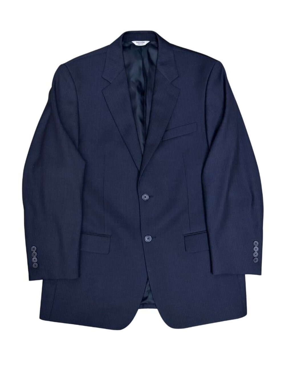 JOSEPH & FEISS PINSTRIPE SUIT Blue Business Casual Formal Blazer Pants Mens 40R - Picture 2 of 11